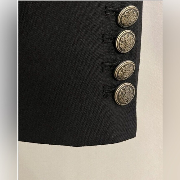 ARITZIA TALULA wool blend blazer with black gold crest buttons, black (US 2) - Picture 2 of 5